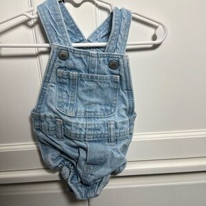 Old Navy Jean Romper Bibs. 3-6 Months.